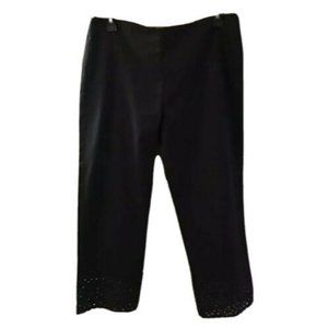 Jones New York Crop Pants Stretch Eyelet‎ Hem